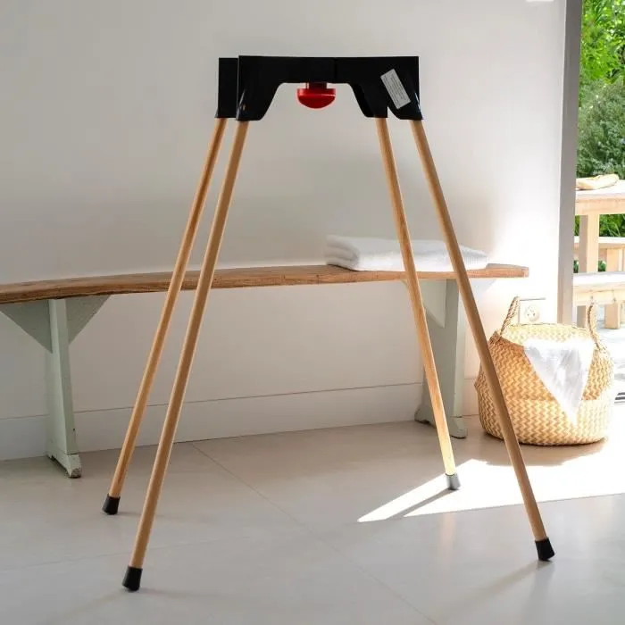 Thermobaby VASCO Pieds de baignoire en bois français pour rehausser la baignoire, système breveté, compatible tuyau