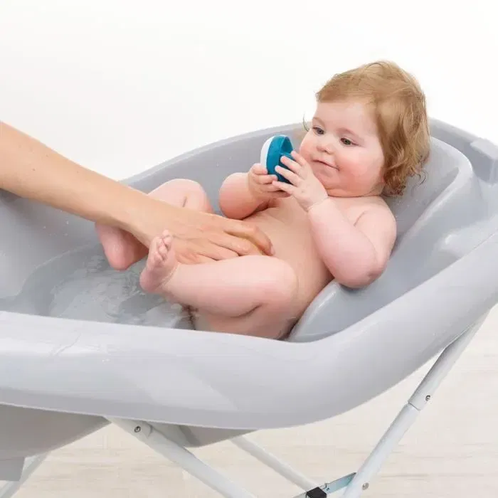 Thermobaby Pieds de baignoire pliables Lagon pour bébé - Grise - Garantie 2 ans
