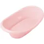 Thermobaby Vasco - Baignoire bébé ergonomique avec bouchon de vidange, rose poudré - Sécurité et confort pour le bain