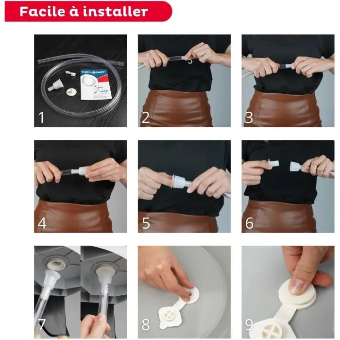 Thermobaby - Tuyau de vidange de baignoire pour Lagon et Vasco - Blanc