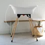 Thermobaby VASCO Blanc Muguet - Baignoire bébé 3 en 1 avec support et tuyau de vidange pour un bain confortable et rangement facile