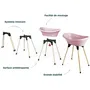 Thermobaby Kit Baignoire Bébé VASCO 3 en 1 Rose Poudré avec Pieds et Tuyau de Vidange, Baignoire Élevée et Pliante