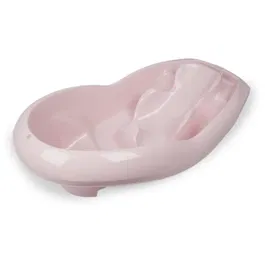 Thermobaby Baignoire Lagon Bébé Rose Poudré - Baignoire ergonomique semi-allongée en polypropylène pour nourrissons de 0 à 12 mois