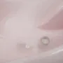 Thermobaby Baignoire Lagon Bébé Rose Poudré - Baignoire ergonomique semi-allongée en polypropylène pour nourrissons de 0 à 12 mois