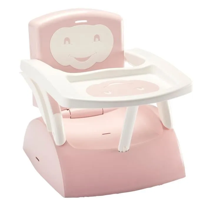 THERMOBABY Rehausseur de chaise évolutif pour bébé - Rose poudré et blanc cassé, certifié NF EN 16120, de 6 mois à 3 ans (15 kg max) THERMOBABY Rehausseur de chaise évolutif pour bébé - Rose poudré et blanc cassé, certifié NF EN 16120, de 6 mois à 3 ans (15 kg max)