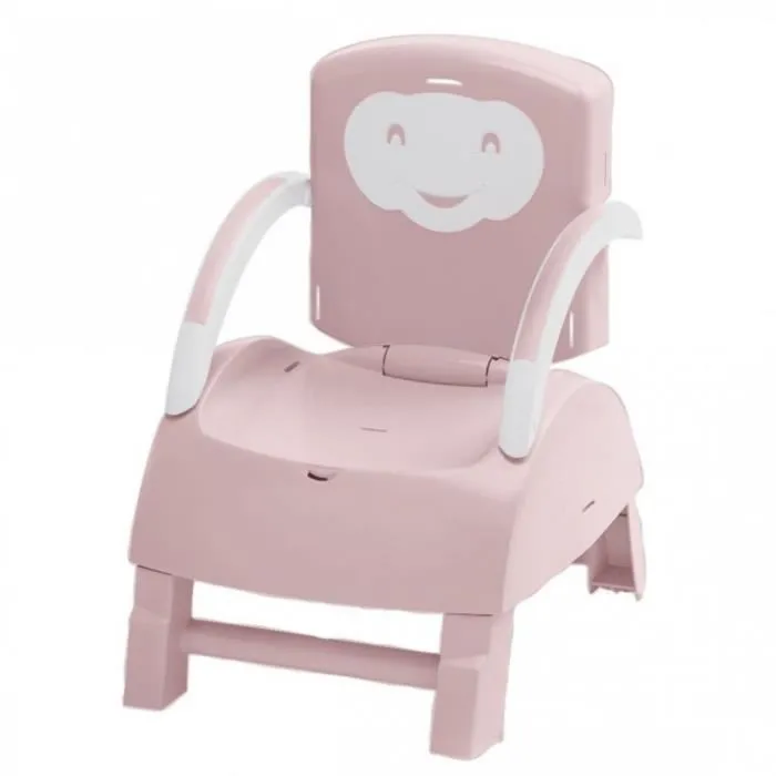 THERMOBABY Rehausseur de chaise évolutif pour bébé - Rose poudré et blanc cassé, certifié NF EN 16120, de 6 mois à 3 ans (15 kg max) THERMOBABY Rehausseur de chaise évolutif pour bébé - Rose poudré et blanc cassé, certifié NF EN 16120, de 6 mois à 3 ans (15 kg max)