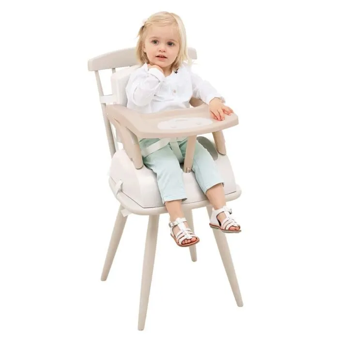 Thermobaby Réhausseur de Chaise Thermobaby Babytop Marron Glacé - 2 Hauteurs, Fauteuil Enfant avec Tablette Anti-Dérapante, Pieds Repliables