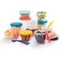 Babymoov Babybols Kit XXL MultiSet - 12 pots de conservation + 3 cuillères souples pour bébés - Hermétique et transparent