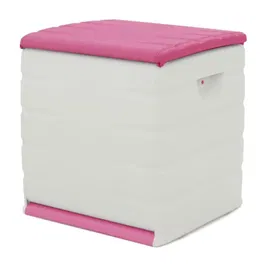 Plastiken Coffre de rangement Space Saver avec roulettes et cadenas - 190 L - Fuchsia - 60 x 61 x 53 cm