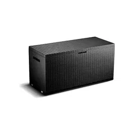 TOOD Coffre de rangement extérieur en résine 350 L, 120 x 52 x 60 cm, Gris anthracite