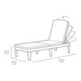 ALLIBERT by KETER Bain de soleil JAIPUR Gris graphite