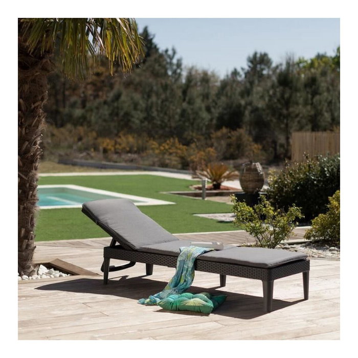 ALLIBERT by KETER Chaise longue JAIPUR Gris graphite ALLIBERT by KETER Chaise longue JAIPUR Gris graphite