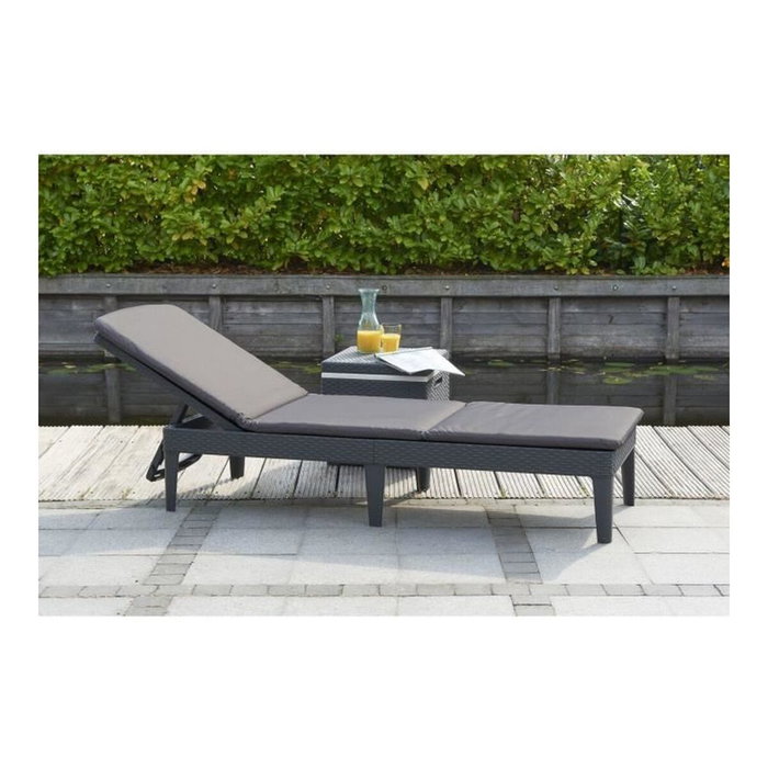 ALLIBERT by KETER Chaise longue JAIPUR Gris graphite ALLIBERT by KETER Chaise longue JAIPUR Gris graphite