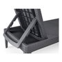ALLIBERT by KETER Chaise longue JAIPUR Gris graphite