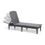 ALLIBERT by KETER Chaise longue JAIPUR Gris graphite