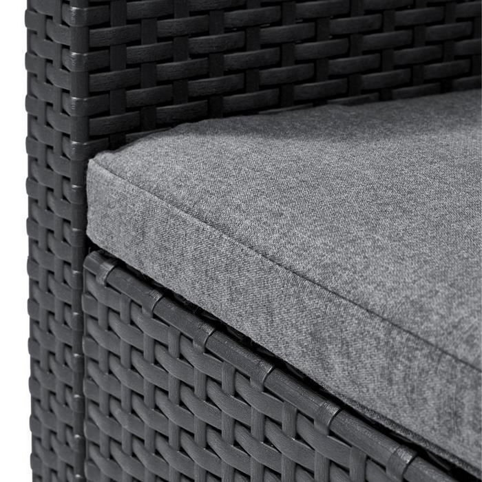 ALLIBERT by KETER Fauteuil de jardin SanRemo avec coussin - Gris graphite