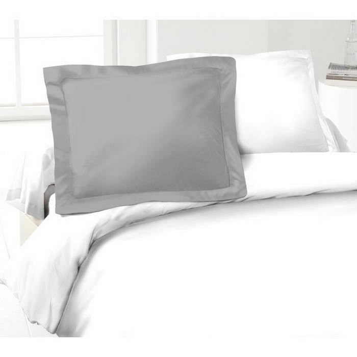 Lovely Home Lot de 2 Taies d'Oreillers 50x70 cm Gris clair, 100% coton Lovely Home Lot de 2 Taies d'Oreillers 50x70 cm Gris clair, 100% coton
