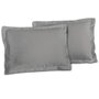 Lovely Home Lot de 2 Taies d'Oreillers 50x70 cm Gris clair, 100% coton