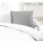 LOVELY HOME Taies d'oreiller - Lot de 2 - 100% coton - 63x63 cm - Gris clair - Lavable machine - Certifié oeKO-TEX