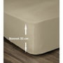 Lovely Home Drap housse 100% Coton Beige 140x190cm - Bonnet 35cm