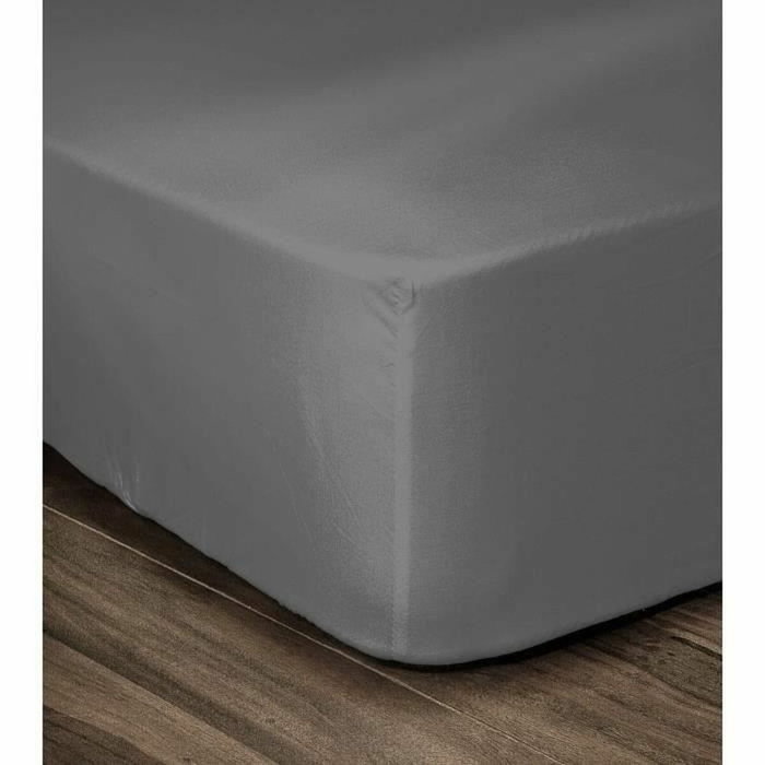 Lovely Home Drap Housse 160x200 cm Gris Foncé Bonnet 35 cm Lovely Home Drap Housse 160x200 cm Gris Foncé Bonnet 35 cm