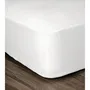 Lovely Home Drap housse 100% coton 160x200 cm avec bonnet de 35 cm - Blanc - Pour matelas épais