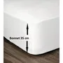 Lovely Home Drap housse 100% coton 160x200 cm avec bonnet de 35 cm - Blanc - Pour matelas épais