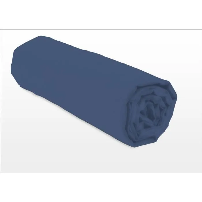 Lovely Home Drap housse 90 x 190 + 25 cm en coton 100% - Bleu