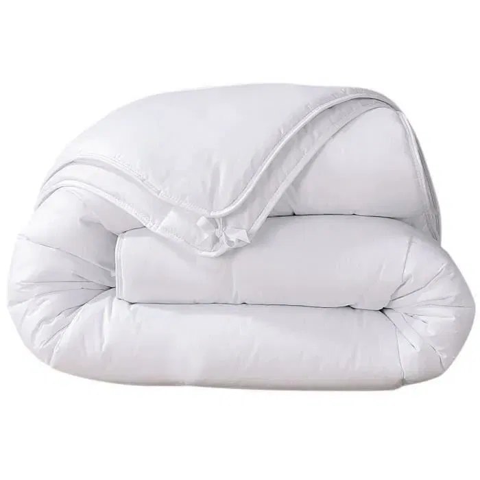 Blanreve Couette 4 saisons en microfibre de polyester, 140 x 200 cm, Blanc, Ensemble 2 couettes (200 g/m² + 300 g/m²)