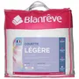 Blanreve Couette légère en microfibre 240 x 260 cm - Blanc - Microfibre polyester 200g/m² - Lavable machine