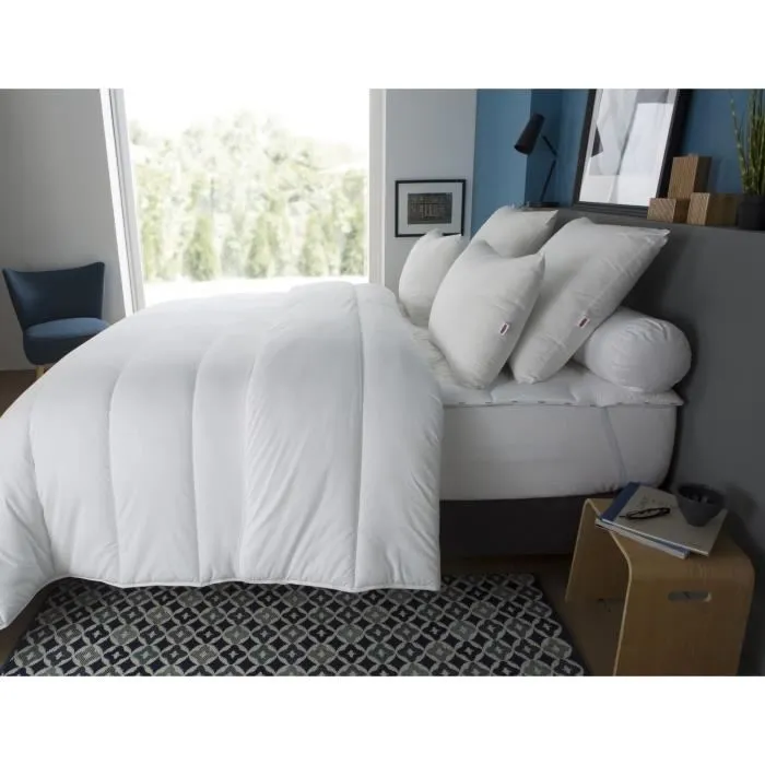 DODO Couette tempérée Country 220x240 cm Blanc - Confort durable - Fabriqué en France