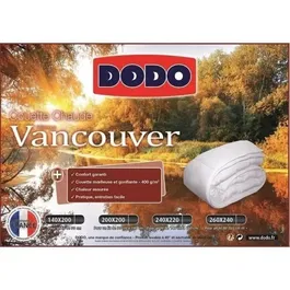 Dodo Couette Chaude Vancouver 220 x 240 cm Blanc 400 g/m²