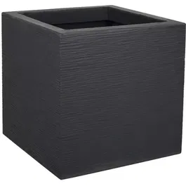 Eda Graphit Up - Pot de fleurs carré anthracite - 30 cm - 21 L - Pour intérieur et extérieur - 29.5 x 29.5 x 29.5 cm
