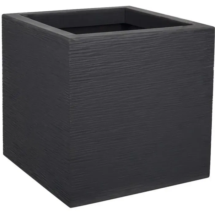 Eda Graphit Up - Pot de fleurs carré anthracite - 30 cm - 21 L - Pour intérieur et extérieur - 29.5 x 29.5 x 29.5 cm Eda Graphit Up - Pot de fleurs carré anthracite - 30 cm - 21 L - Pour intérieur et extérieur - 29.5 x 29.5 x 29.5 cm