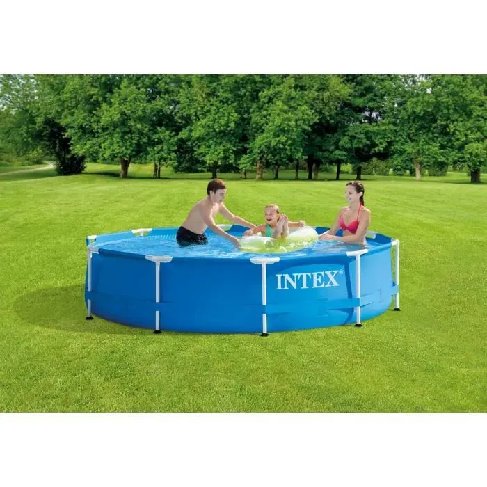 Intex Piscine hors sol tubulaire Metal Frame ronde 305 x 76 cm avec pompe et filtre à cartouche - Kit 28202NP