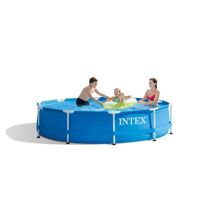 Intex Piscine hors sol tubulaire Metal Frame ronde 305 x 76 cm avec pompe et filtre à cartouche - Kit 28202NP