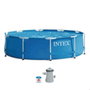 Intex Piscine Metal Frame ronde avec filtre a cartouche, 4485 L, 305 x 76 cm