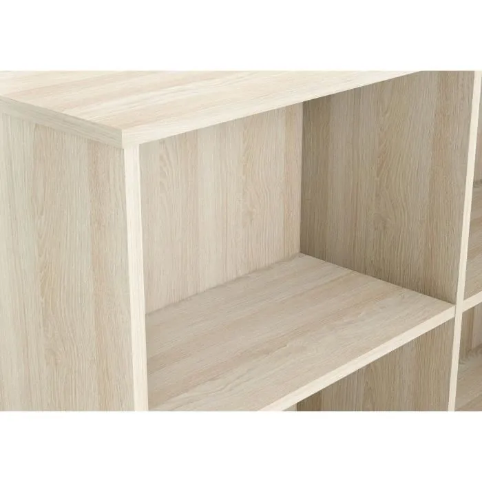 Demeyere Bureau d'angle contemporain Shannon en chêne, 4 niches, réversible (droit/gauche), fabrication française, L 112 x P 101 x H 77 cm - NAGANO