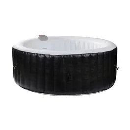 SunSpa Spa gonflable AS04, 185 x 65 cm, 4 places, rond, avec filtre, cadenas, tapis de sol et couverture, 130 micro-jets