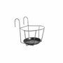 Artevasi Porte pot pour balcon rond avec soucoupe, Gris anthracite, 25 x 25 cm