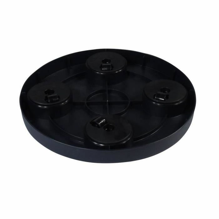 Nature Support à roulettes pour plantes Noir Ø 29,2 cm