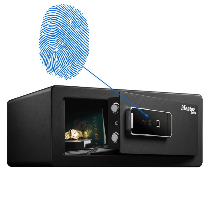 Master Lock LX110BEURHRO Coffre-fort biométrique Noir