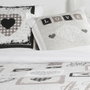 Today Parure de lit Coton Blanc Eden avec motif Cœur, 240x260 cm