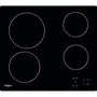 Whirlpool AKT8090NE Plaque de cuisson vitrocéramique 4 zones 6200W noir L58 x P51cm avec contrôle tactile et minuteurs