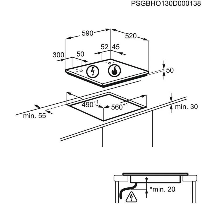 Samsung Table de cuisson induction 4 zones NZ64M3NM1BB/UR Noir, 7200 W, 59 x 57 cm, commandes sensitives, anti-débordement