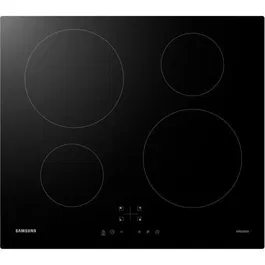 Samsung Table de cuisson induction 4 zones NZ64M3NM1BB/UR Noir, 7200 W, 59 x 57 cm, commandes sensitives, anti-débordement