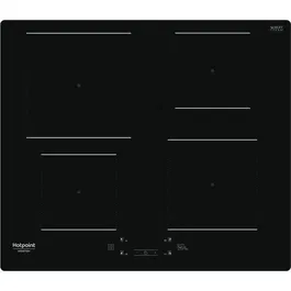 Hotpoint HQ5660SNE - Table de cuisson à induction 4 foyers 7200 W - Noir - 60 cm avec booster et minuteur