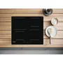 Hotpoint HQ5660SNE - Table de cuisson à induction 4 foyers 7200 W - Noir - 60 cm avec booster et minuteur