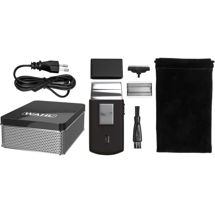 Wahl - Rasoir de voyage rechargeable et sans fil - Autonomie 45 minutes - Livré avec lames de rechange Wahl - Rasoir de voyage rechargeable et sans fil - Autonomie 45 minutes - Livré avec lames de rechange