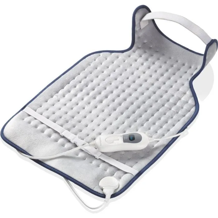 Medisana HP 460 Coussin chauffant cervical et dorsal, 100W, 3 niveaux de chaleur, arrêt automatique 90 min, télécommande amovible, lavable
